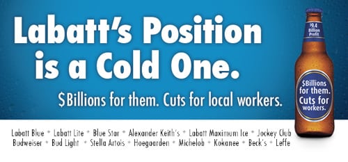 labatt boycott nape mgeu nupge