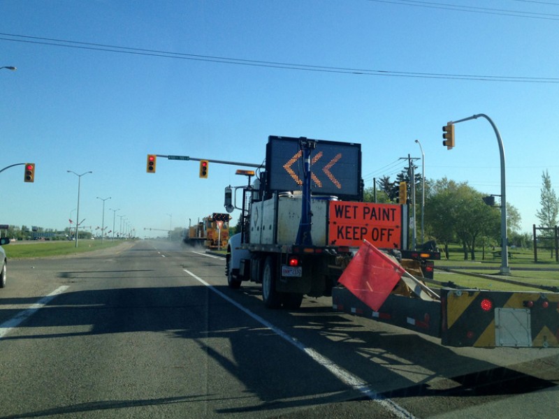 construction vehicle on roadway