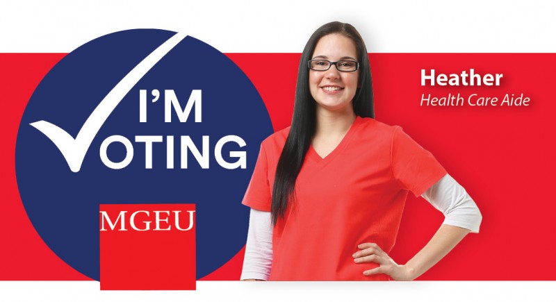 I'm Voting MGEU - Heather, health care aide