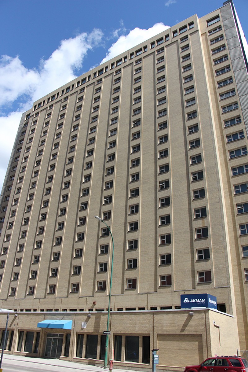 Former Manitoba Housing building at 185 Smith street in Winnipeg
