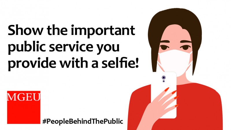 Show the important public service you provide with a selfie