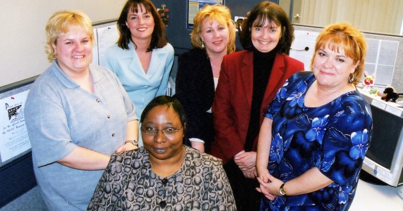The original six Resource Centre Reps (from left-right)