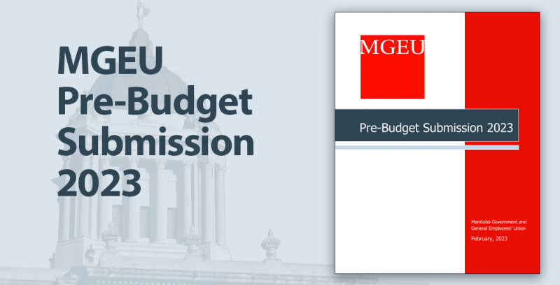 MGEU Pre-budget submission 2023