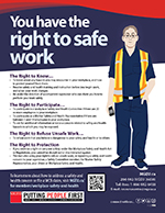 You have the Right to Safe Work poster